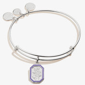 July Larkspur Flower Charm Bangle