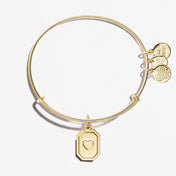Heart Slider Charm Bangle