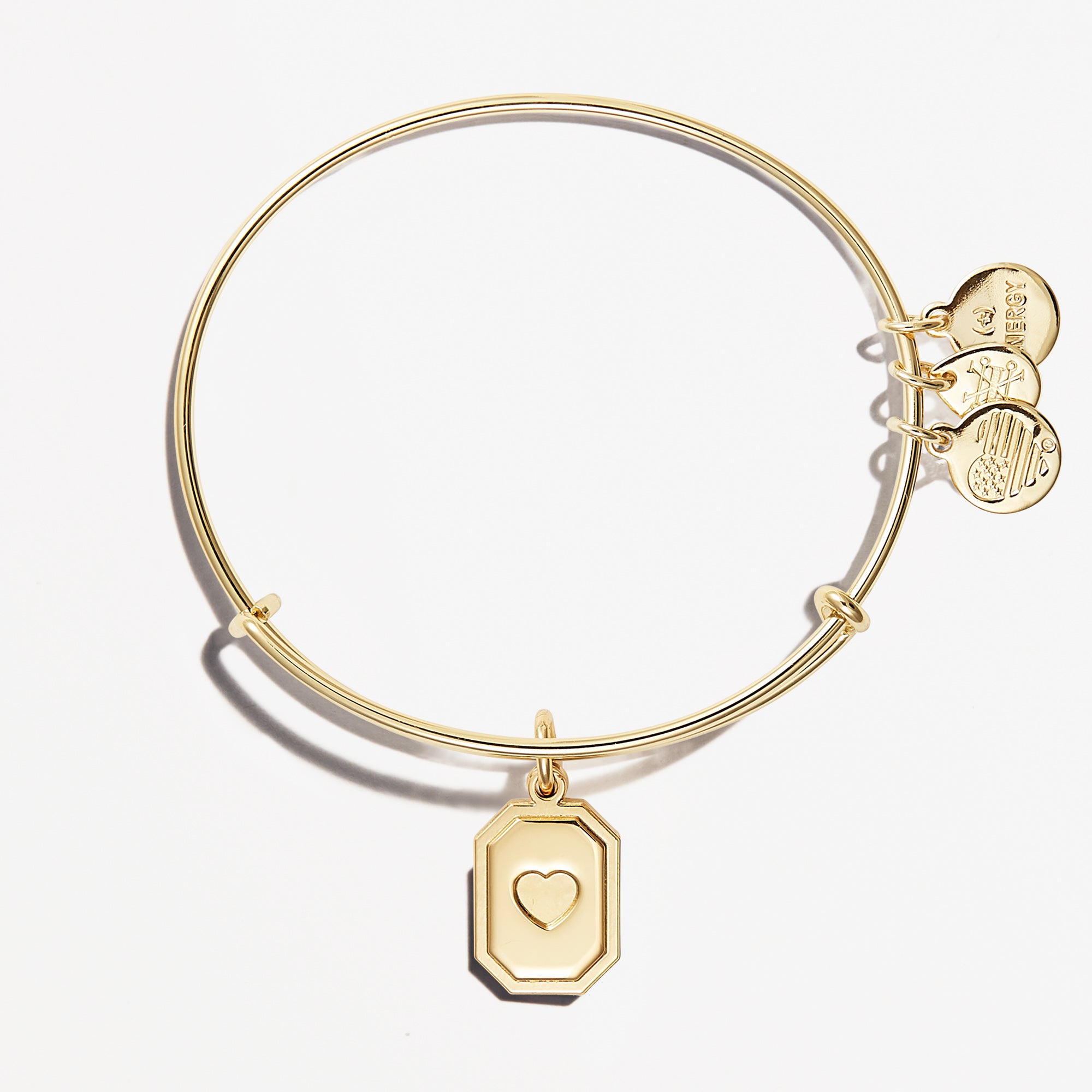 Heart Slider Charm Bangle
