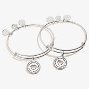 'Always Mine' Charm Bangles, Set of 2