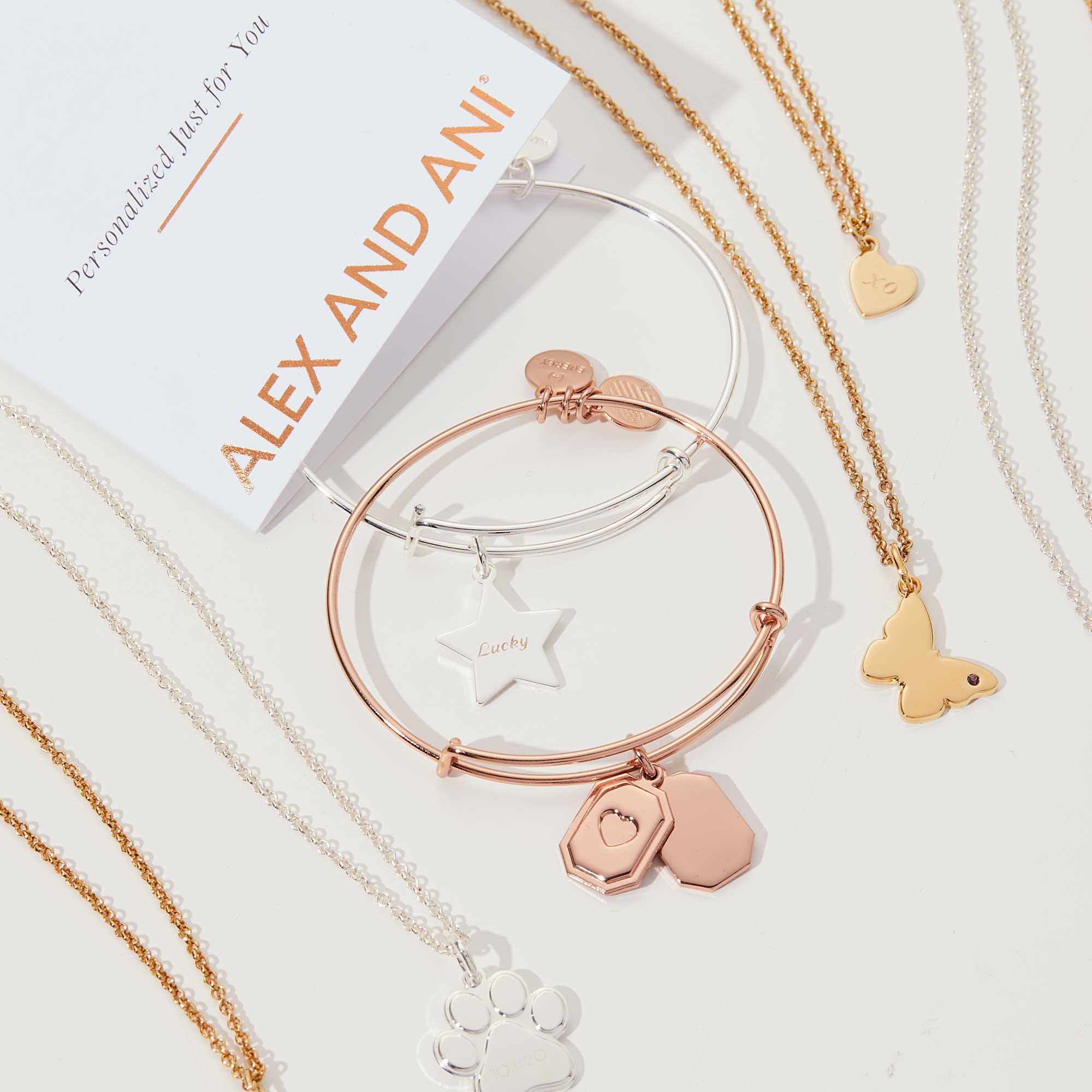 Heart Slider Charm Bangle