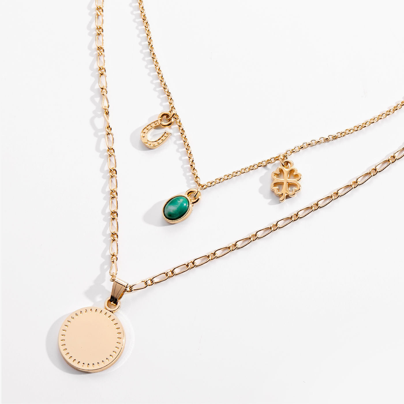 Luck + Prosperity Multi-Charm Layered Necklace