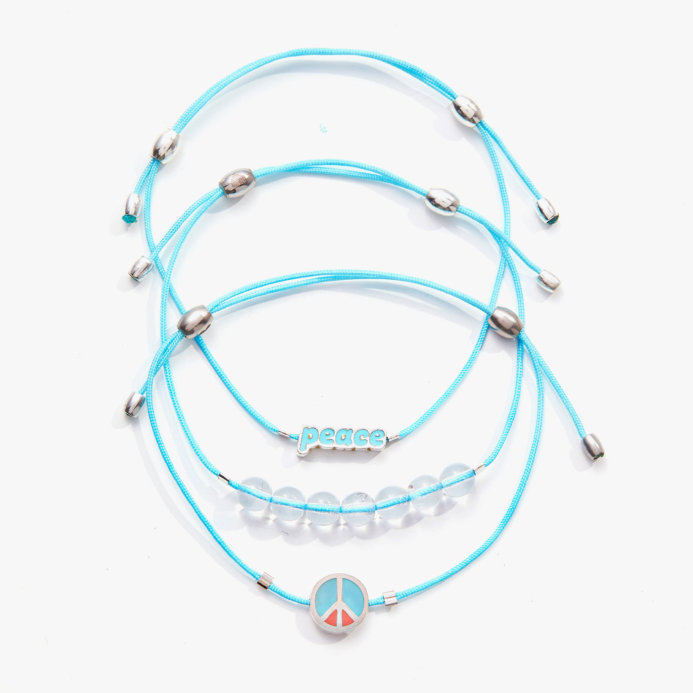 Peace Cord Bracelets, Set of 3
